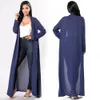 2018 Novas Mulheres Chiffon Long Cardigans Maxi Cobrir Sexy Frente Aberto Longa Manga Lady Beach Pool Bikini Cobrir Casaco Azul Feminino