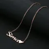 Collier personnalisé avec nom pour femmes, plaque nominative cursive personnalisée, ras du cou fait à la main, cadeau d'anniversaire pour meilleur ami