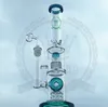 Bongs altos con cabecilla de vidrio de vidrio de vidrio con taz￳n de tuber￭a de agua de 18 mm difundido