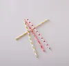 Disposable Bubble Tea Thick Rainbow Drinking Paper Straws Environment Friendly Kraft Paper Straw For Bar Birthday Wedding Party SN656