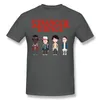 Luxury Mens Procent Cotton Stranger Things 8-bitars T-shirt Mäns Rund Neck Grå Blus Kortärmad Stor Storlek Geek T-shirt