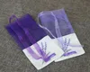 50 pcs Sacos de Saquinho de Renda Lavanda graciosa Saco de Doces para o Casamento Roupeiro Saquinho Malha Saco de Algodão Roxo Com Fita Para saco de chuveiro