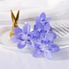 100 pièces tête de fleur artificielle colorée nouveaux Styles orchidée artificielle soie artisanat fleurs pour mariage décoration de chambre de noël