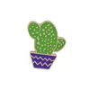 9 Style Green Plants Rose Flower Cactus Enamel Brooch Pins Collar Clothes Hat Decoration Brooches Button Pin