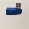 USB 3.0 النوع A 90 درجة الزاوية اليمنى من الذكور إلى محول محول الإناث USB Hub الأزرق