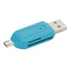 2 i 1 USB OTG-kortläsare Universal Micro USB OTG TF / SD-kortläsare Telefonförlängningshuvud Micro USB OTG-adapter