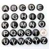 initial A-Z alphabet letter Noosa chunk metal alloy ginger snap buttons for ginger snap bracelet DIY jewelry