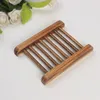 Dark Wood Soap Dish Bathroom Wooden Soap Tray Holder Plate Box Container Storage Soap Rack Wholesale