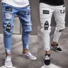 Хиригин 2018 джинсы мужчины боятся золотых тощих джинсов джинсы мода Biker STEETWORE BEARMENTED RAPED DENIM CARTH PLYAL SLIM мужская одежда