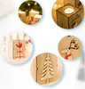Christmas Wood Candle Holder Candlestick Table Lamp For Tea Light Decoration