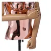 Top Level Chrome Golden Oberkörper Frau Schneiderei Flexible Mannequin Biegsamen Hand Modell Für Kleidung Display