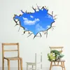 Wandaufkleber durch die Wand, blauer Himmel, weiße Wolken, abnehmbare Landschafts-Wandaufkleber, Decke, Kinderzimmer, Kinderzimmer, Dekoration, Kunstposter9272495