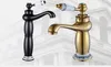 Europeo antico rubinetto rame bacino di rame single foro caldo e freddo acqua mista bagno mobile bagno rubinetto in oro