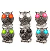 Mode Crystal Ginger Snap Sieraden Animal Owl Metal Snap Gemengde Persknoppen voor 18mm Snap Armbanden voor vrouwen