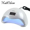 48W UV LED -nageltorklampa med LCD -timer Bottom Makeup Sun5 Nail Dryer Polish Machine för Curing Nail Art Tools8518333