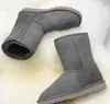 Mode Männer Frauen Schnee Stiefel Echte echtes kuh Leder Winter Pelz Warme frauen Stiefel Frau Schuhe