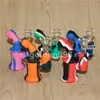 small bong free shipping with wholesale cheap price small silicone bong with perc 10 colors water Hand pipes with glass Bowl