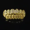 Хип-хоп золотые зубы грили верхние нижние грили зубной рот панк зубы шапки косплей вечерние зуб рэпер ювелирные изделия Gift3263447