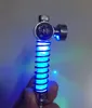 Färgglad LED Skull Rökpipa LED Blinkande Metall Tobakspipa med ficklampa Cigaretthållare Ört Rökpipor