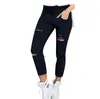 Neue Skinny Jeans Frauen Denim Hosenlöcher zerstört die Kniestifthose Casual Hosen schwarz weiße Stretch zerrissene Jeans9378614