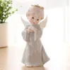 white ceramic angel boy toy figurines home decor crafts room decoration handicraft ornament figurine wedding decoration gifts