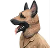 Scary Wolf Dog Latex Mask Andningsbar Novelty Full Face Head Mask Halloween Masquerade Mask Fancy Dress Festival Party Decoration