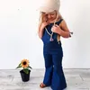 2018 Fashion Toddler Kids Baby Girl Sleeveless Backless Strap Denim Overall Romper Jumper Bell Bottom Trousers Summer Clothes