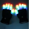 Светодиодная вспышка перчатки пять пальцев освещенный призрак танец бар сценическое представление красочные рейв свет палец перчатки освещение мигающий перчатки