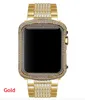 New 38 42 mm Watch Frame Case Cover For Apple Watch Series 1 2 3 Cover Case For Apple Watch gold plated without diamond bracelet7402156