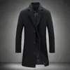 MRMT 2018  Men's Jackets Long Solid Color Single-breasted Trench Coat Casual Overcoat for Male Jacket Outer Wear Clothing