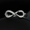 New Sterling Silver Infinity Ring Sign Charm Band Ring for Women Fashion Jewelry Gift Drop Shipping