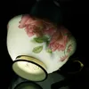 Elegante porcelana de porcelana China China Ch￡ Copos de caf￩ e colher de pires Cer￢mica estilo brit￢nico Tarde Tarde Cup Set Presente Presente