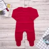 Vêtements de Noël pour enfants 2018 My 1St Christmas Romper Baby Onesie à manches longues combinaisons rouges pyjamas pour bébés filles garçons vêtements 0-18M