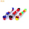 glass water bongs 10mm Titanium Tip Silicone dab straw Electric Factory Direct Bulk Price mini dab straw oil rig smoking accessories