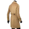 Trench coat da uomo classico fantasia stile britannico Cappotto doppiopetto da uomo Masculino Abbigliamento Giacche lunghe e spesse Cappotti Soprabito 4XL