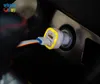 Caricabatteria per auto a razzo quadrato due luci a LED per caricabatterie mobile montato su veicolo a ricarica rapida USB per iphoneXS X 8 7 6s 6 Plus htc samsung 100 pz / lotto