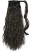 Grau 8A natural rabo de cavalo encaracolado Afro puff kinky encaracolado cordão rabo de cavalo peruca grampo humano extensão do cabelo frete grátis 160g140g 120g