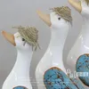 Weiße Entenfamilie aus Keramik, Heimdekoration, Kunsthandwerk, Raumdekoration, Keramikornament, Porzellan, Tierfiguren, Hochzeitsdekorationen