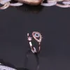 Anneau réglable pour les femmes Rose Gold Color Blue Crystal Evil Eye Jewelry Bijoux Girls Party Bague Trendy Fashion Rings1380921