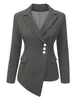 Kadın Ince Blazers Lady Iş Takım Elbise Resmi Coats Suits Ofis Hırka Düzensiz Casual Uzun Kollu Ceket kadın Giyim YFA308 Tops