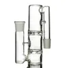 Double Turbine Disc Perc Percolator Glass Ashcatcher 90 Degree 14mm Joint Ash Catcher Smoking Accessories ASH-P802C