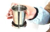 Wholesale hot sale 200pcs/lot 240ml 4 sections stainless steel Camping Telescopic water Cup