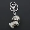 3 types anneau de clé en cristal pour les femmes sac Car pendentif charme en métal porte-traits porte-clés de trèfle