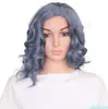 Synthetic Short Wigs For Women Side Part Gray Mixed Water Wave Wig Fashion Hair