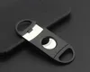 Black Cigar Cutter Knife Pocket Plastic Stainless Steel Double Blades Knife Scissors for Cigar Tobacco Free Shipping