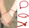 100 PCS/lot mode fil rouge chaîne Bracelet chanceux rouge vert fait à la main corde Bracelet pour femmes hommes bijoux amant