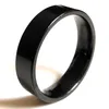 Cały 50pcs unisex czarne pierścionki pasma szerokie 6 mm stalowe pierścienie ze stali nierdzewnej dla mężczyzn i kobiet Pierścień Pierścień Wedna
