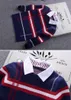 2021シャツ首輪の少年セーターベビーストライプクラシックプルレイドプルオーバーニットキッズ服秋の冬の新しい子供服