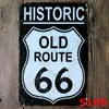 100 stks Route 66 Design Vintage Stijl Iron Painting voor Woonkamer Creatieve Decoratie Tin Poster Creëer Sfeer Tikken Teken 20 * 30cm H401