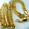 mens 18K 18CT Gold Filled 50 60 70cm Lenght 10mm Width Heavy Cool Necklace N111265C